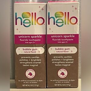 Hello Unicorn Sparkle Toothpaste for Kids (Pack of 2)